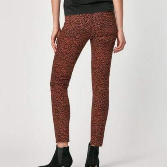 Mavi Tess brown & black high rise skinny leopard animal print jeans, NWT - Picture 2 of 14